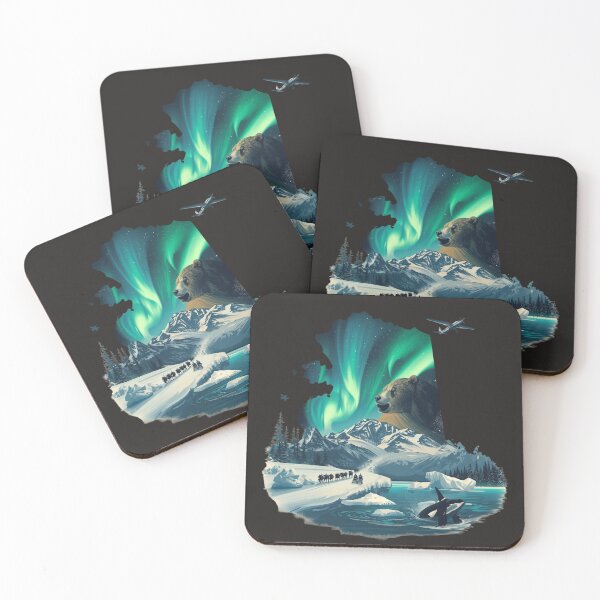 Item preview, Alaska Northern Lights Grizzly Bear Orca Whale Dog Sled Adventure designed and sold by TitanRN.