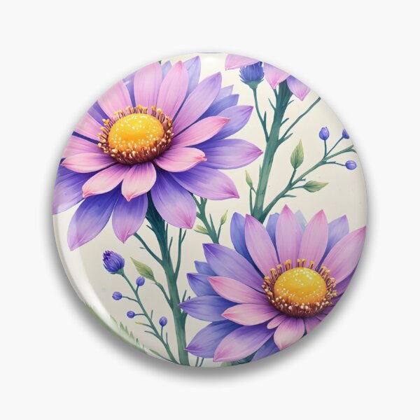 Item preview, Watercolor Blooms - Aster flower designed and sold by Petalandfur.