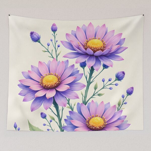 Item preview, Watercolor Blooms - Aster flower designed and sold by Petalandfur.