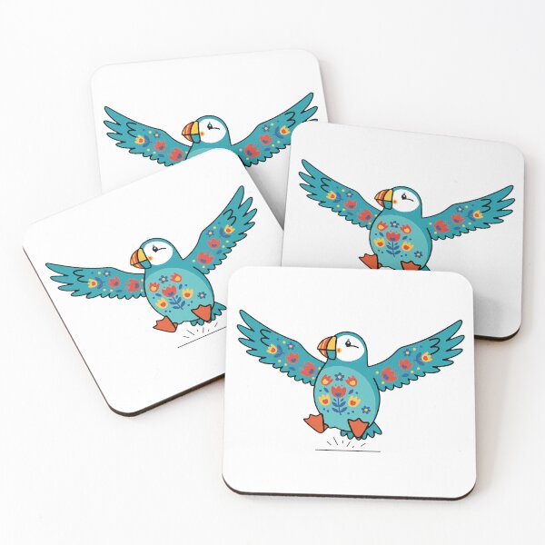 Item preview, Cute Patterned Puffin - Scandinavian Folk Art by heidiannemorris © designed and sold by FOLK ART FUSION by heidiannemorris.