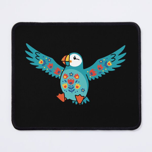 Item preview, Cute Patterned Puffin - Scandinavian Folk Art by heidiannemorris © designed and sold by FOLK ART FUSION by heidiannemorris.