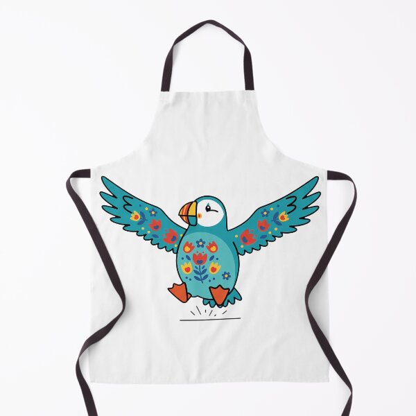 Item preview, Cute Patterned Puffin - Scandinavian Folk Art by heidiannemorris © designed and sold by FOLK ART FUSION by heidiannemorris.