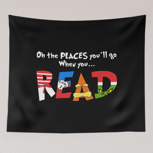 Item preview, Dr. Seuss Oh The Places You'Ll Go When You Read Shirt1 designed and sold by ChelseaEula.