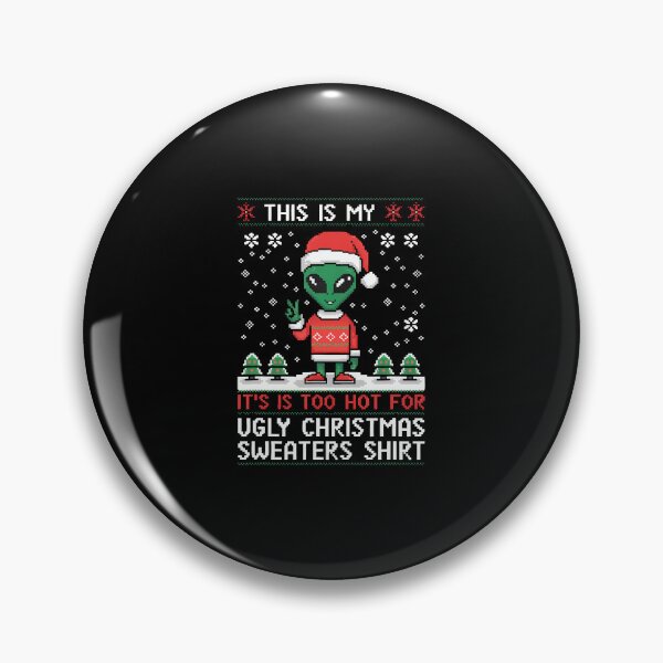 Item preview, Funny Christmas Alien - Ugly Christmas 	 - Alien Face designed and sold by DonnieJennie.