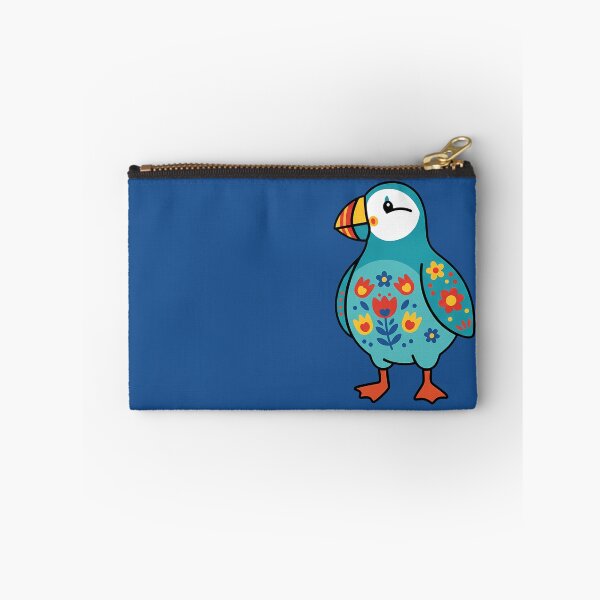 Item preview, Cute Patterned Rainbow Beak Puffin - Scandinavian Folk Art by heidiannemorris © designed and sold by FOLK ART FUSION by heidiannemorris.