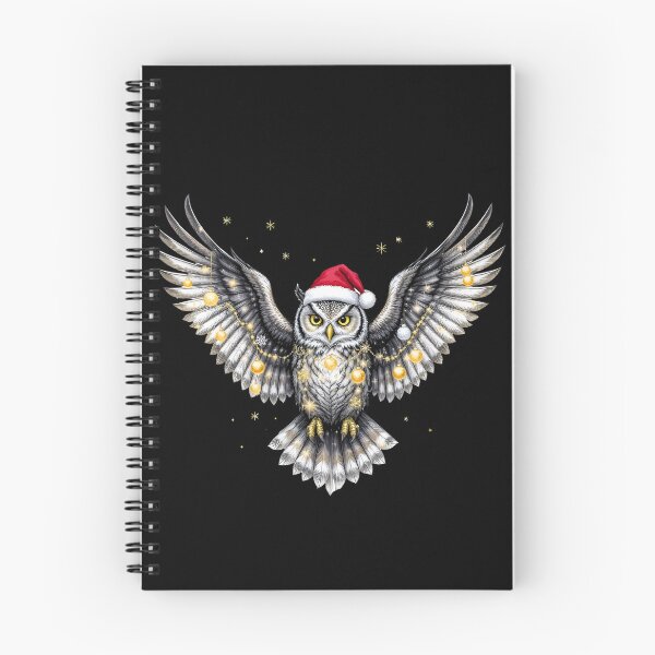 Item preview, Christmas Owl – Spread Wings Pose | Elegant Festive Owl with Ornaments designed and sold by ColorSplash123.