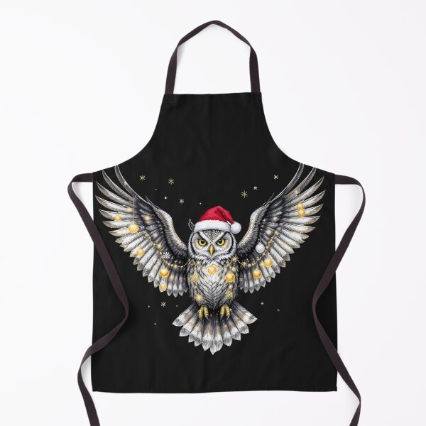 Item preview, Christmas Owl – Spread Wings Pose | Elegant Festive Owl with Ornaments designed and sold by ColorSplash123.