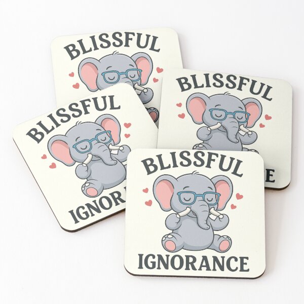 Item preview, Blissful Ignorance Elephant T-Shirt | Cute Funny Chill Vibe Tee designed and sold by KDesignCrafts.