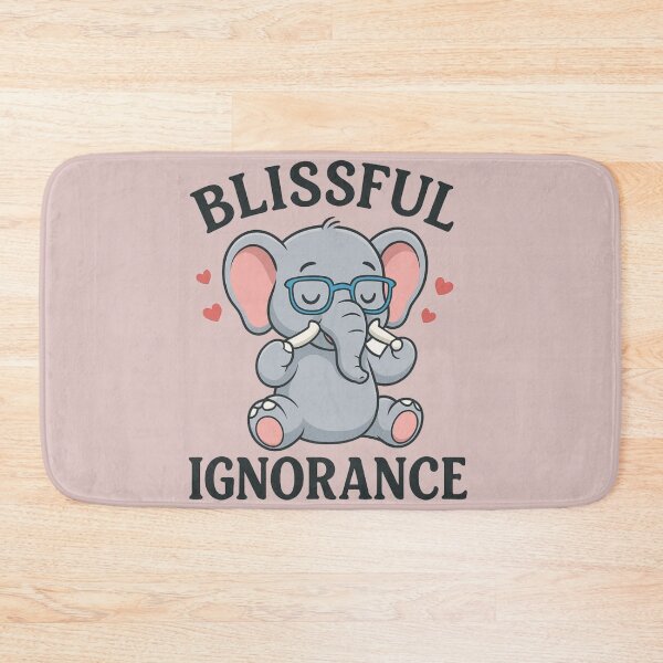 Item preview, Blissful Ignorance Elephant T-Shirt | Cute Funny Chill Vibe Tee designed and sold by KDesignCrafts.