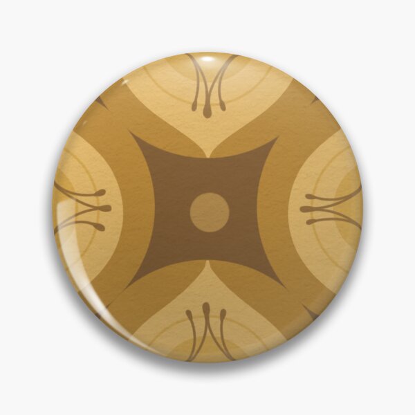 Item preview, Retro Geometric Pattern in Warm Brown and Gold designed and sold by LUJI PATTERN ATELIER .