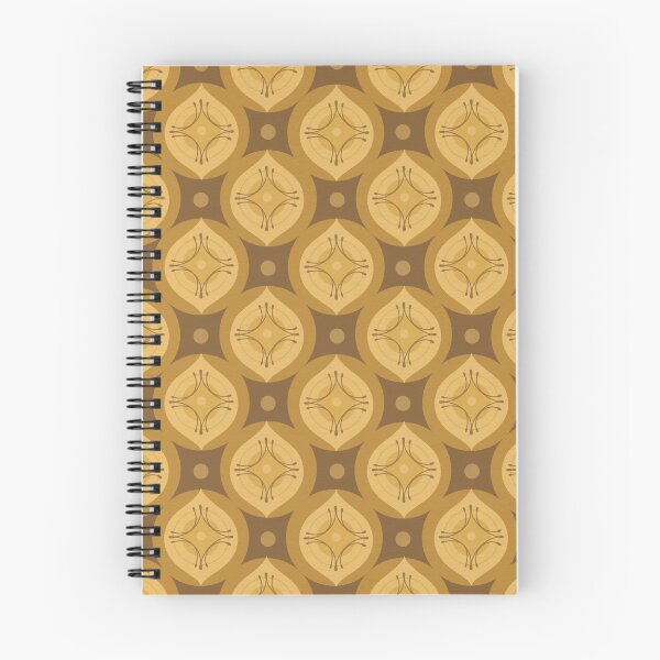 Item preview, Retro Geometric Pattern in Warm Brown and Gold designed and sold by LUJI PATTERN ATELIER .
