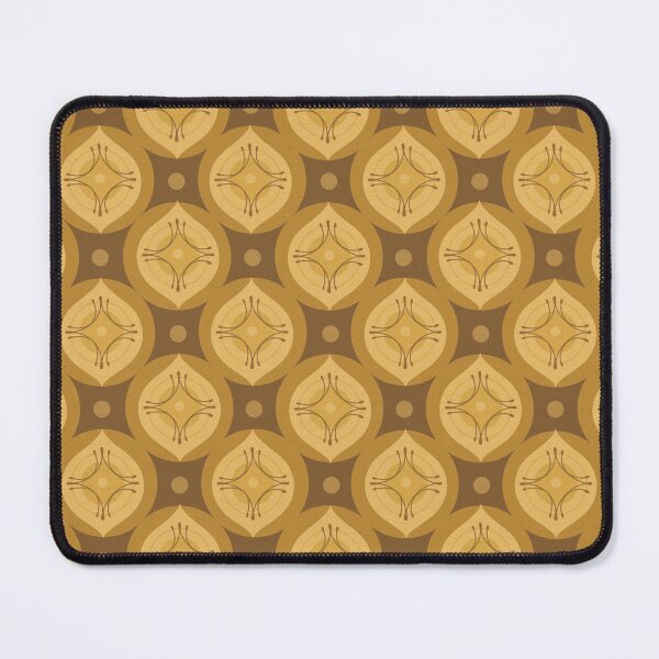 Item preview, Retro Geometric Pattern in Warm Brown and Gold designed and sold by LUJI PATTERN ATELIER .