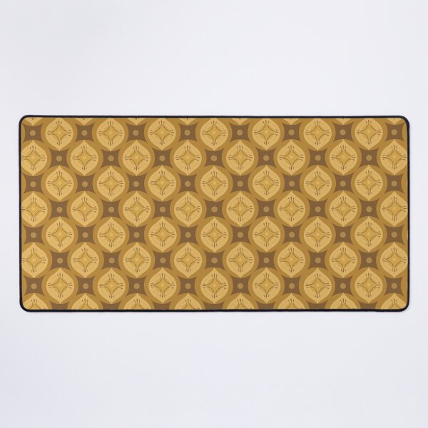 Item preview, Retro Geometric Pattern in Warm Brown and Gold designed and sold by LUJI PATTERN ATELIER .