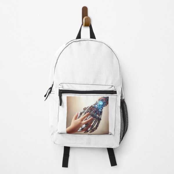 Item preview, Human & Robot Connection – Futuristic AI Hand Touch Artwork designed and sold by Dezien.