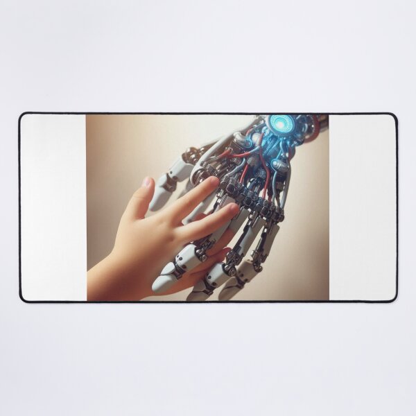 Item preview, Human & Robot Connection – Futuristic AI Hand Touch Artwork designed and sold by Dezien.