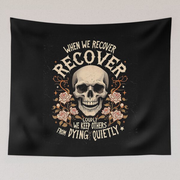Item preview, Retro Addiction Recovery Narcotics Anonymous Sobriety Skull designed and sold by ChelseaEula.