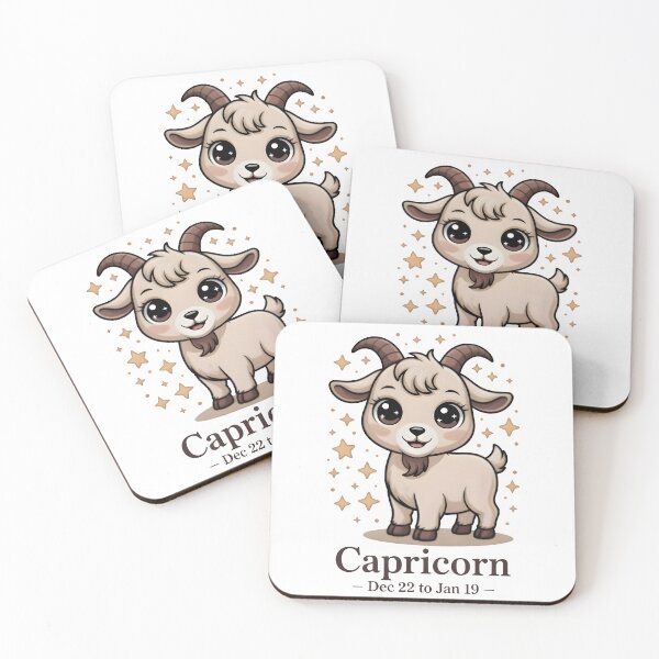 Item preview, Capricorn Star Sign – Cute Zodiac Goat Art designed and sold by SoftyDesigns.