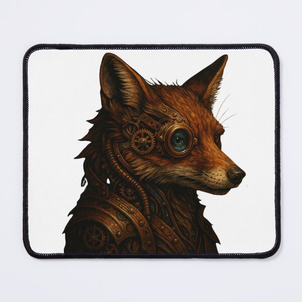 Item preview, Steampunk Fox – Mechanical Brass Scout designed and sold by Papier Atelier Art.