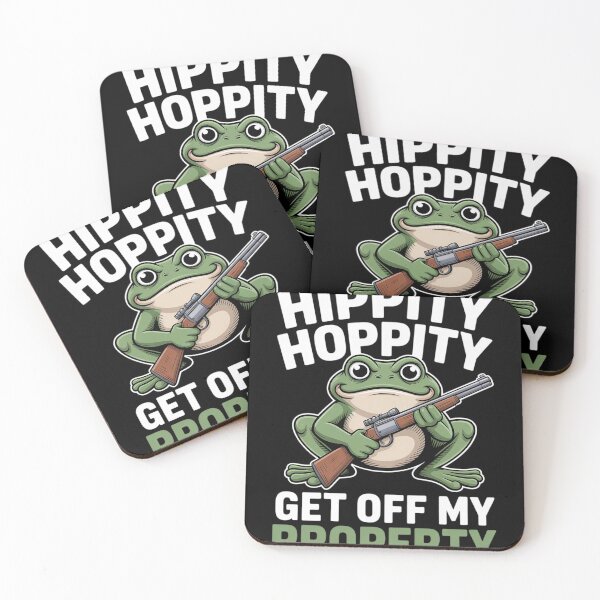 Item preview, Hoppity Get Off My Property Funny Sayings Loves Frog Meme  designed and sold by MyzoToyota.