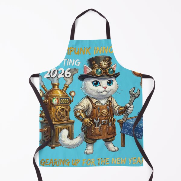 Item preview, Steampunk Cat Innovator Crafting the Future 2026 | Engineer Kitten with Gears designed and sold by E-SarnEdge.