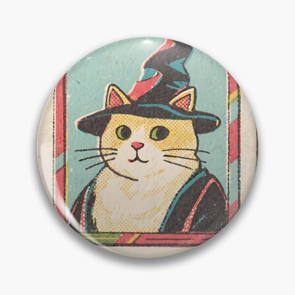 Item preview, Wizard Cat HP Stat Trading Card - Retro Pop Art Aesthetic designed and sold by Catophile.