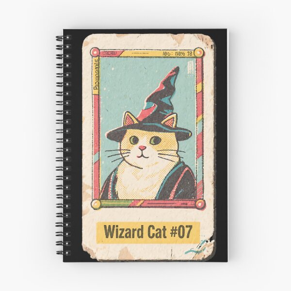 Item preview, Wizard Cat HP Stat Trading Card - Retro Pop Art Aesthetic designed and sold by Catophile.