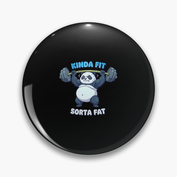 Item preview, Kinda Fit Sorta Fat Funny Gym Panda Fitness Workout Lover designed and sold by DonnieJennie.