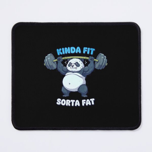 Item preview, Kinda Fit Sorta Fat Funny Gym Panda Fitness Workout Lover designed and sold by DonnieJennie.