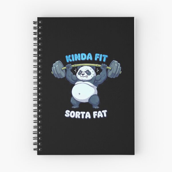 Item preview, Kinda Fit Sorta Fat Funny Gym Panda Fitness Workout Lover designed and sold by DonnieJennie.