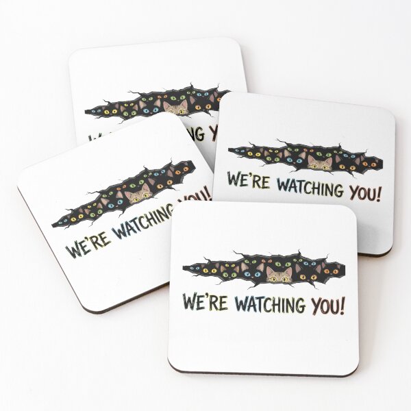 Item preview, WE'RE WATCHING YOU! Absurd Cat Surveillance Graphic designed and sold by KaryaVisionSTR.
