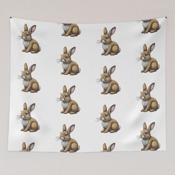 Item preview, Embroidered rabbit designed and sold by PrintLabStudio.