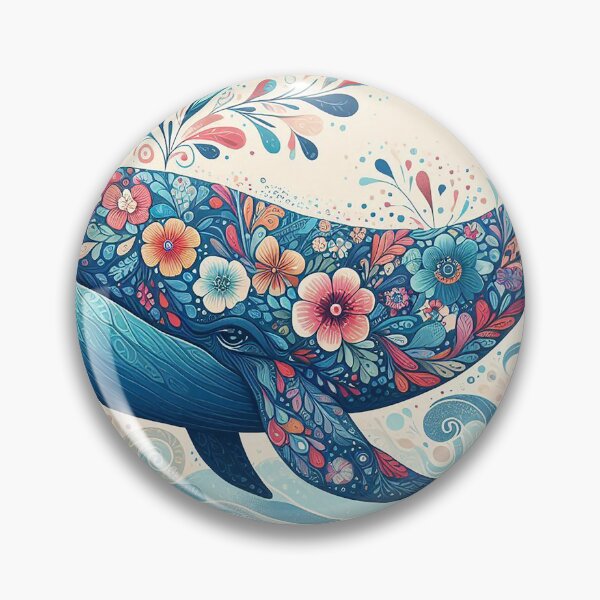 Item preview, Whale Emblem Adorned with Thai Floral Motifs designed and sold by Vanich-Panich.
