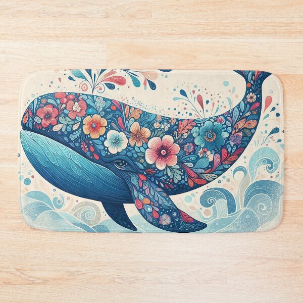 Item preview, Whale Emblem Adorned with Thai Floral Motifs designed and sold by Vanich-Panich.