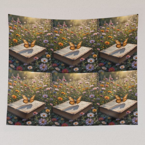 Item preview, Nature Enchanting Scenes Books Blooming Among Beautiful Flowers designed and sold by ART ATTACK ZONE.