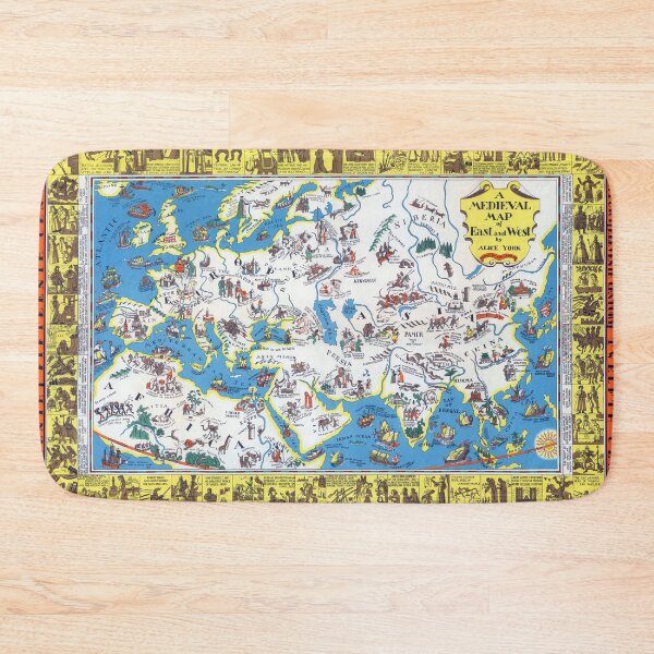 Item preview, A Medieval Map of East and West designed and sold by colourfind.