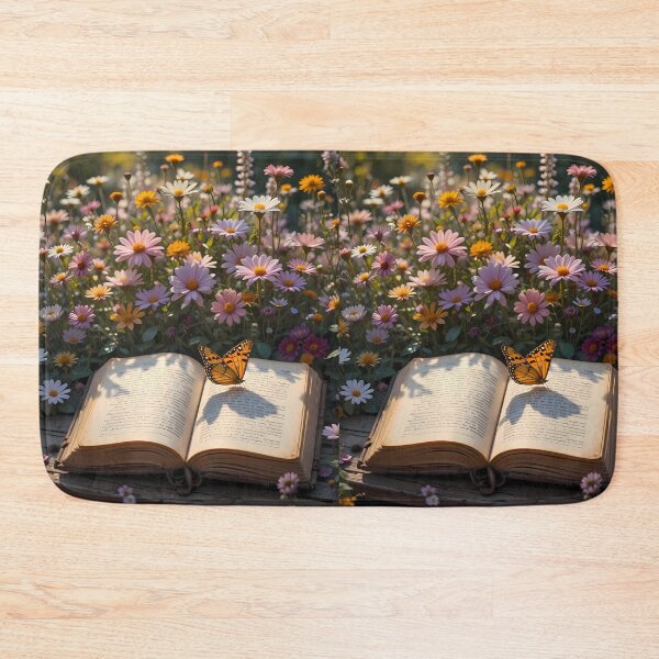 Item preview, Vibrant Enchanting Scenes Books Blooming Among Beautiful Flowers designed and sold by ART ATTACK ZONE.