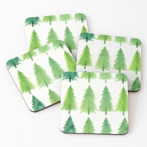 Item preview, Green Watercolor Pine Tree Seamless Pattern designed and sold by homydesign.