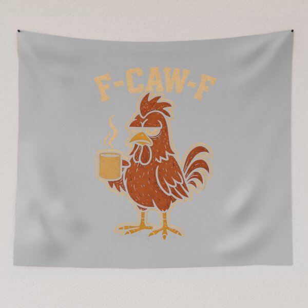 Item preview, Funny Chicken Humor F-Caw-F Quote Rooster Meme designed and sold by mjohnson9.