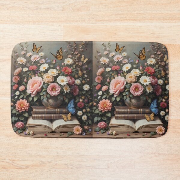 Item preview, Literary Enchanting Scenes Books Blooming Among Beautiful Flowers designed and sold by ART ATTACK ZONE.