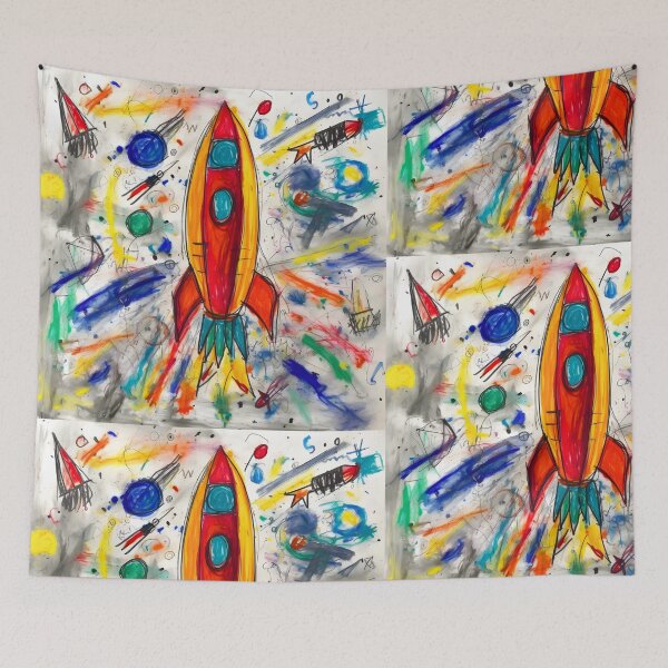 Item preview, A COLORFUL DRAWING MADE BY CHILDREN designed and sold by infinitearte.