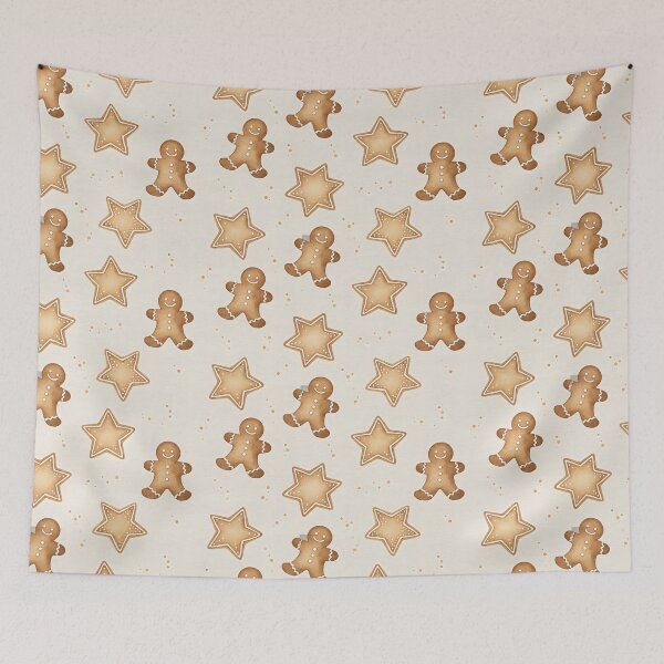 Item preview, Seamless Pattern of Gingerbread Men and Star Cookies designed and sold by homydesign.