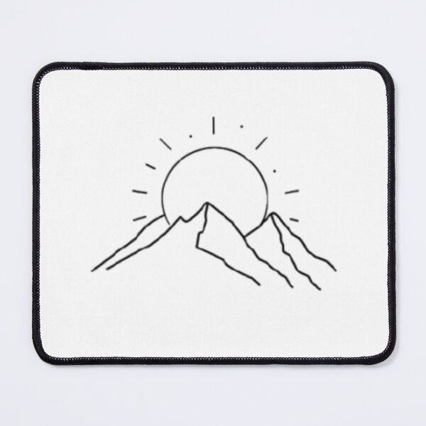 Item preview, Mountain Sunrise — Minimalist Line Art designed and sold by mari0n980.