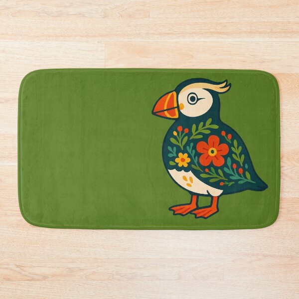 Item preview, Cute Cheeky Patterned Puffin - Scandinavian Folk Art by heidiannemorris © designed and sold by FOLK ART FUSION by heidiannemorris.