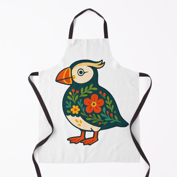 Item preview, Cute Cheeky Patterned Puffin - Scandinavian Folk Art by heidiannemorris © designed and sold by FOLK ART FUSION by heidiannemorris.