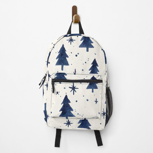 Item preview, Indigo Watercolor Christmas Tree Seamless Pattern designed and sold by homydesign.