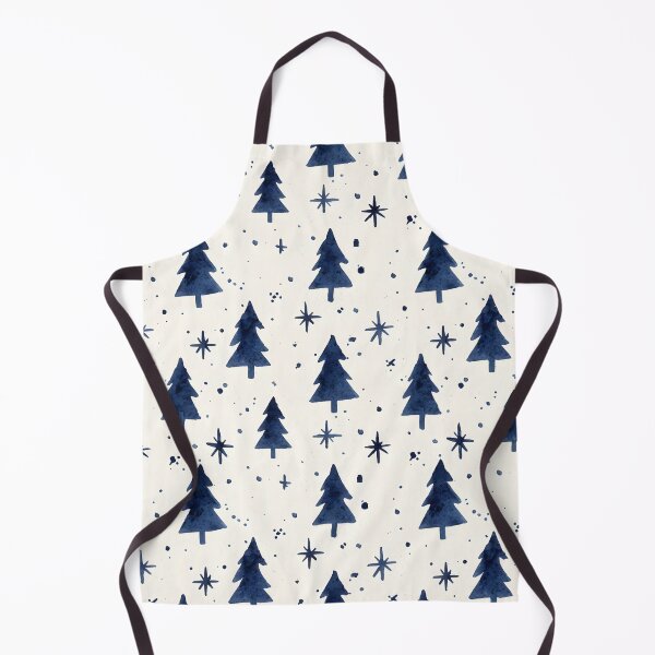 Item preview, Indigo Watercolor Christmas Tree Seamless Pattern designed and sold by homydesign.