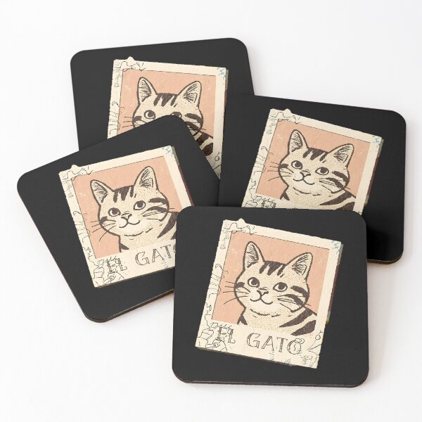 Item preview, El Gato Tabby Cat Polaroid - Vintage Sketch Sticker designed and sold by Catophile.