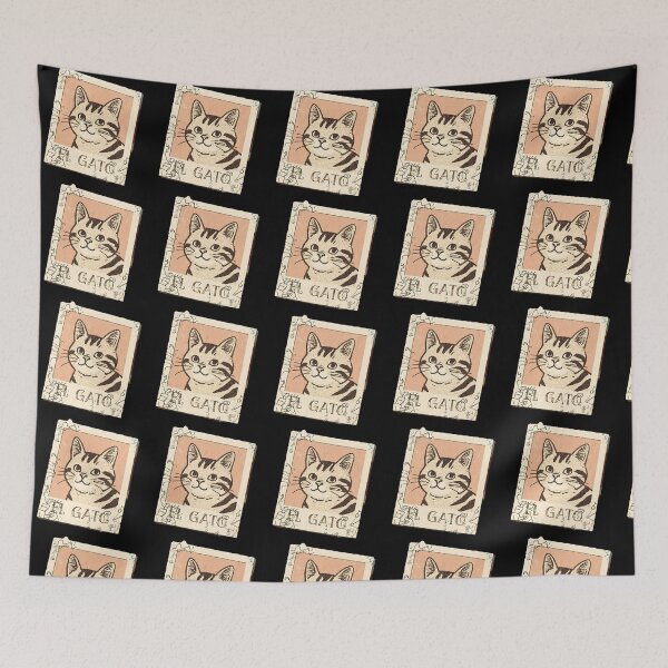 Item preview, El Gato Tabby Cat Polaroid - Vintage Sketch Sticker designed and sold by Catophile.