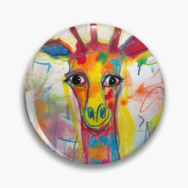 Item preview, A COLORFUL DRAWING MADE BY CHILDREN OF A GIRAFFE designed and sold by infinitearte.