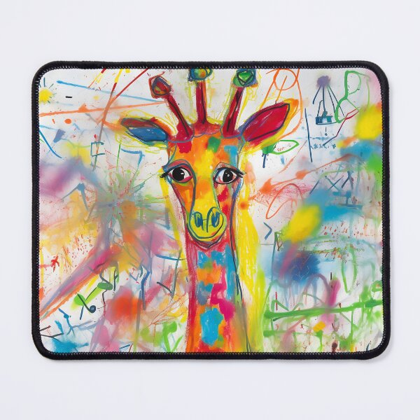 Item preview, A COLORFUL DRAWING MADE BY CHILDREN OF A GIRAFFE designed and sold by infinitearte.